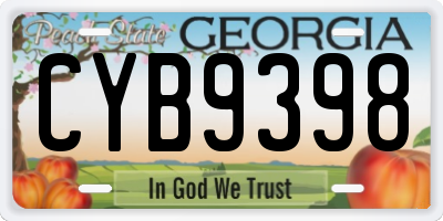 GA license plate CYB9398