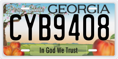 GA license plate CYB9408