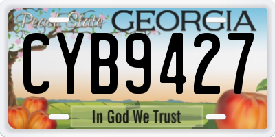 GA license plate CYB9427