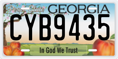 GA license plate CYB9435