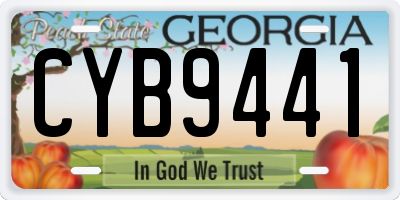 GA license plate CYB9441