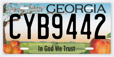 GA license plate CYB9442