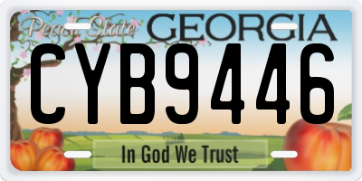 GA license plate CYB9446