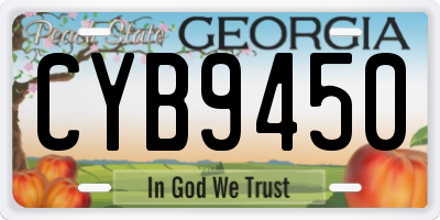 GA license plate CYB9450