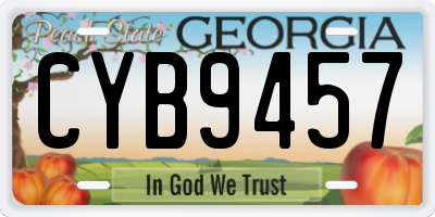 GA license plate CYB9457
