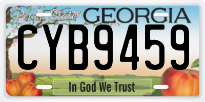 GA license plate CYB9459