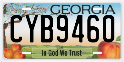 GA license plate CYB9460