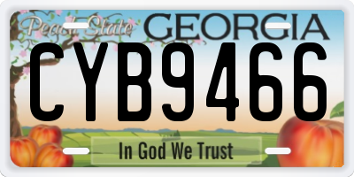 GA license plate CYB9466