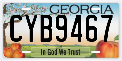 GA license plate CYB9467