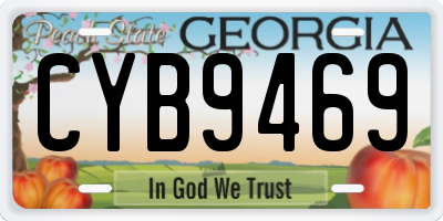 GA license plate CYB9469