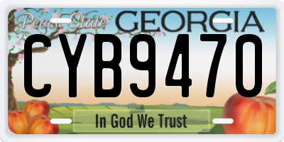 GA license plate CYB9470
