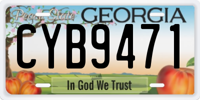 GA license plate CYB9471