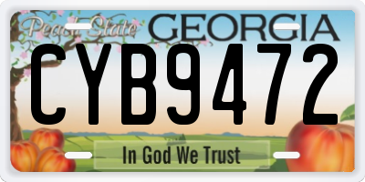 GA license plate CYB9472