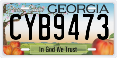 GA license plate CYB9473