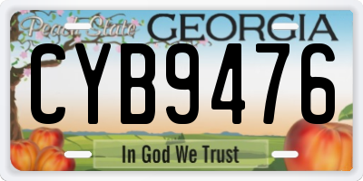 GA license plate CYB9476