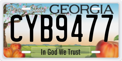 GA license plate CYB9477