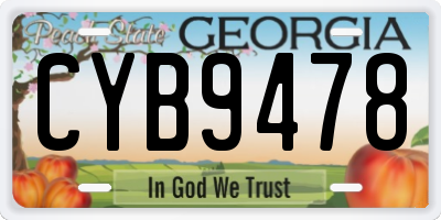 GA license plate CYB9478