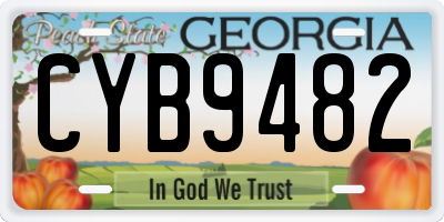 GA license plate CYB9482
