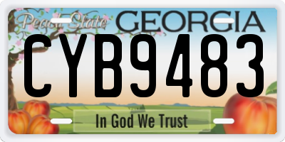 GA license plate CYB9483