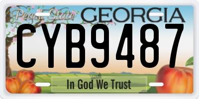 GA license plate CYB9487