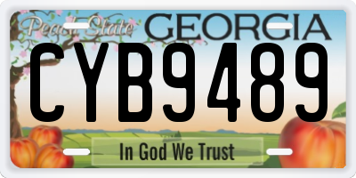 GA license plate CYB9489