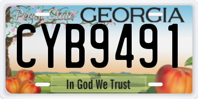 GA license plate CYB9491