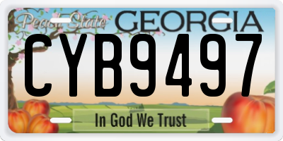 GA license plate CYB9497