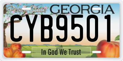 GA license plate CYB9501