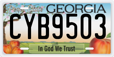 GA license plate CYB9503