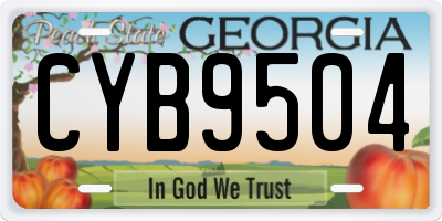 GA license plate CYB9504