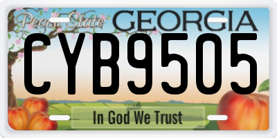 GA license plate CYB9505