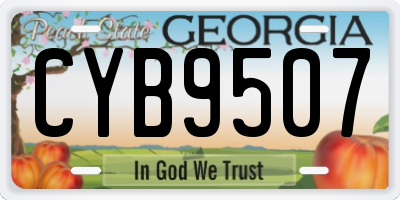 GA license plate CYB9507