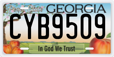 GA license plate CYB9509
