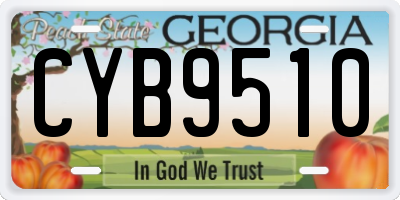 GA license plate CYB9510