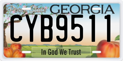 GA license plate CYB9511