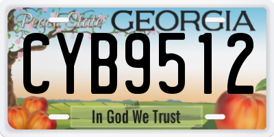 GA license plate CYB9512