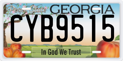 GA license plate CYB9515