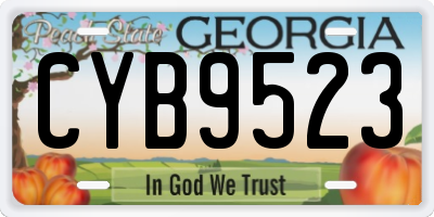 GA license plate CYB9523