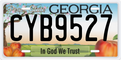 GA license plate CYB9527