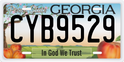 GA license plate CYB9529