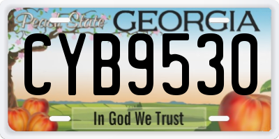 GA license plate CYB9530