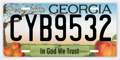 GA license plate CYB9532