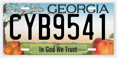 GA license plate CYB9541