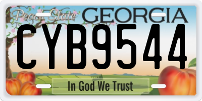 GA license plate CYB9544