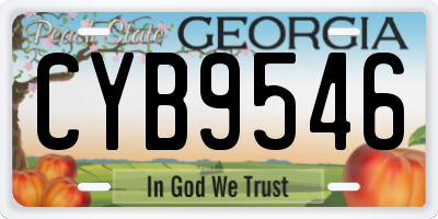 GA license plate CYB9546