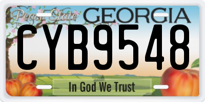 GA license plate CYB9548