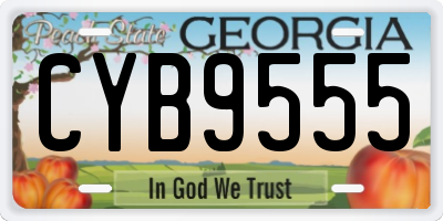 GA license plate CYB9555