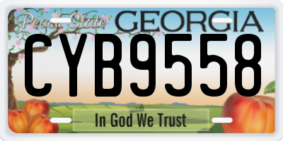GA license plate CYB9558