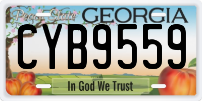GA license plate CYB9559