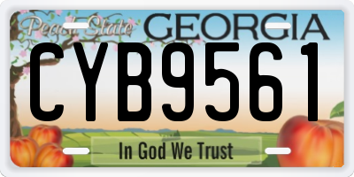 GA license plate CYB9561